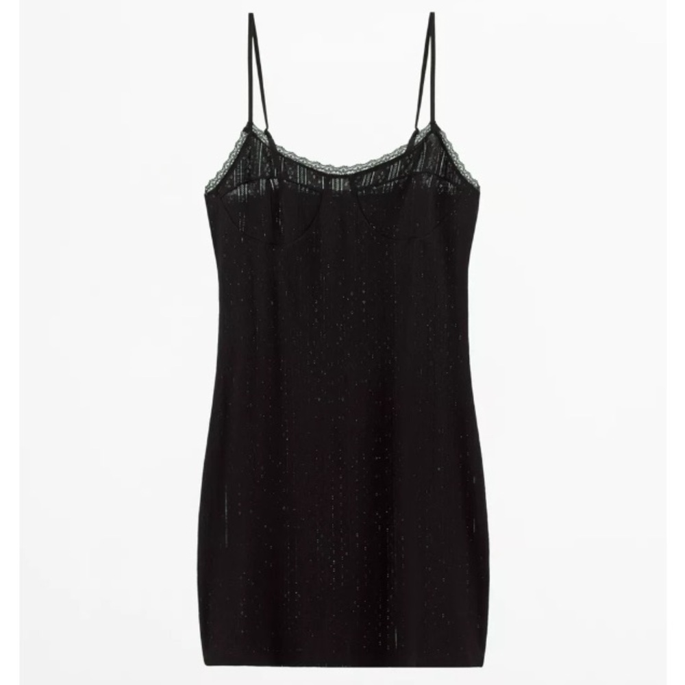 POINTELLE SEAMS DRESS